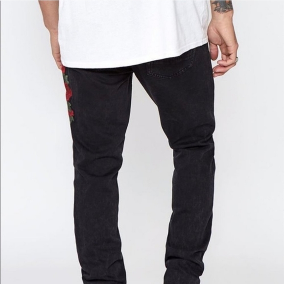 PACSUN ROSE EMBROIDERED SKINNY JEANS - Picture 14 of 14
